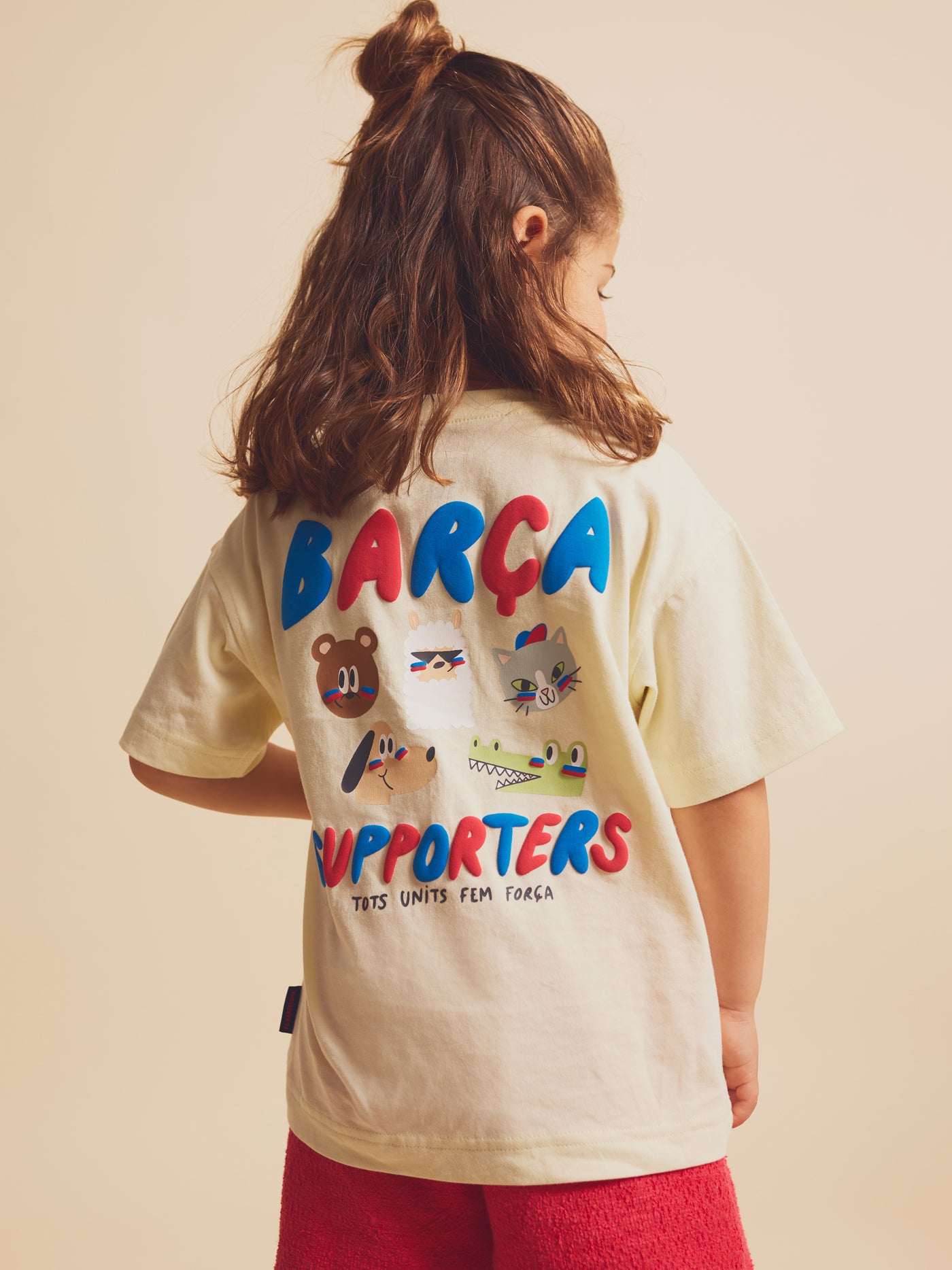 Camiseta ecru Squad Barça - Niño/a