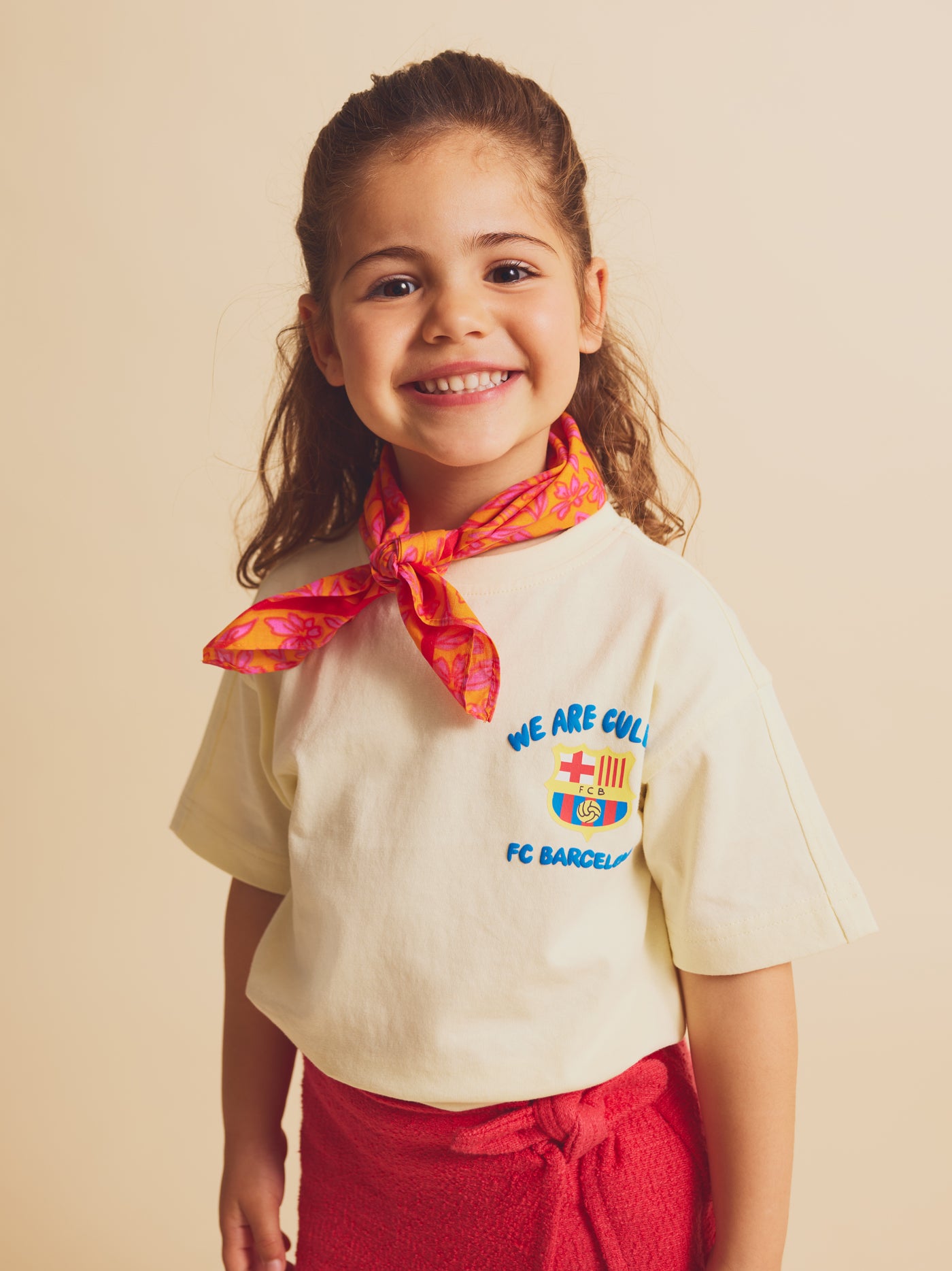 Camiseta ecru Squad Barça - Niño/a