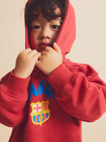 Sweat à Capuche Rouge Squad Barça - Enfant