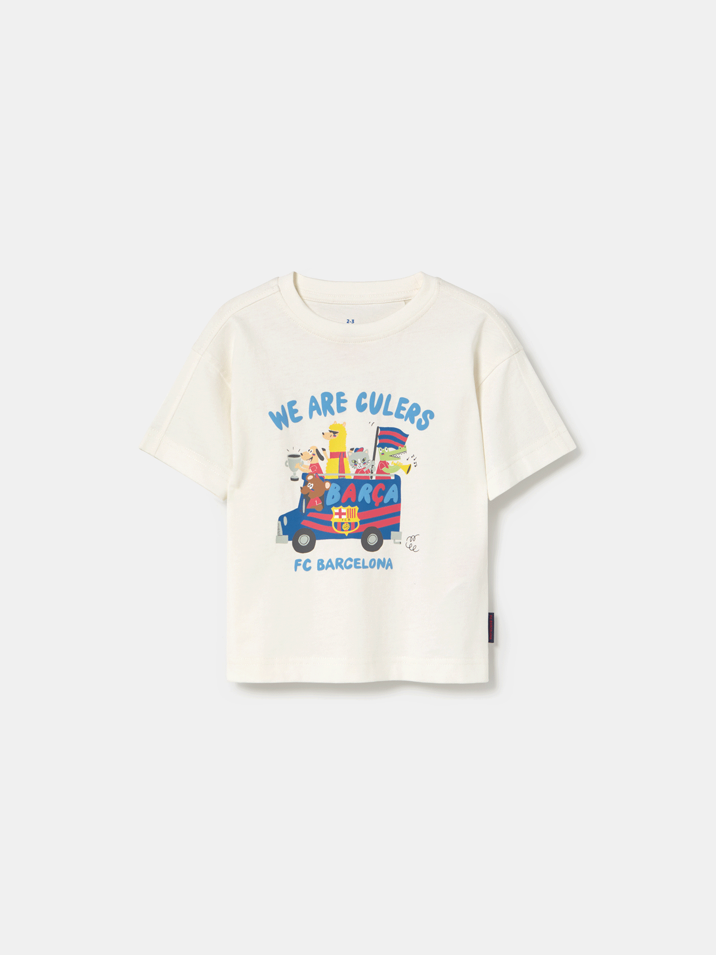 T-shirt blanc Squad Barça - Enfant