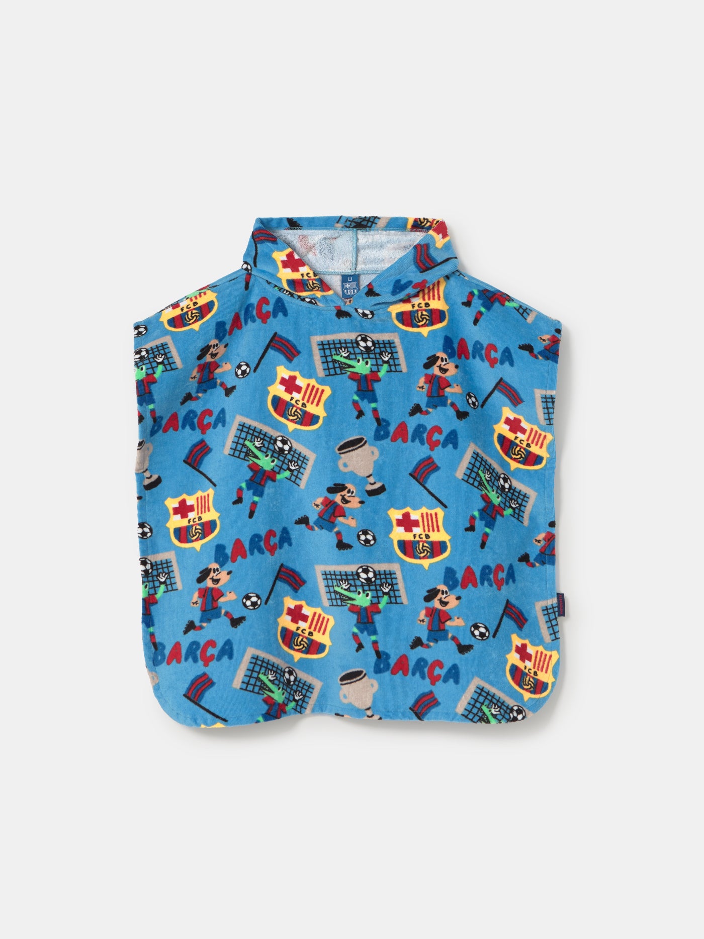 Poncho con Capucha Azul Squad Barça - Niño/a