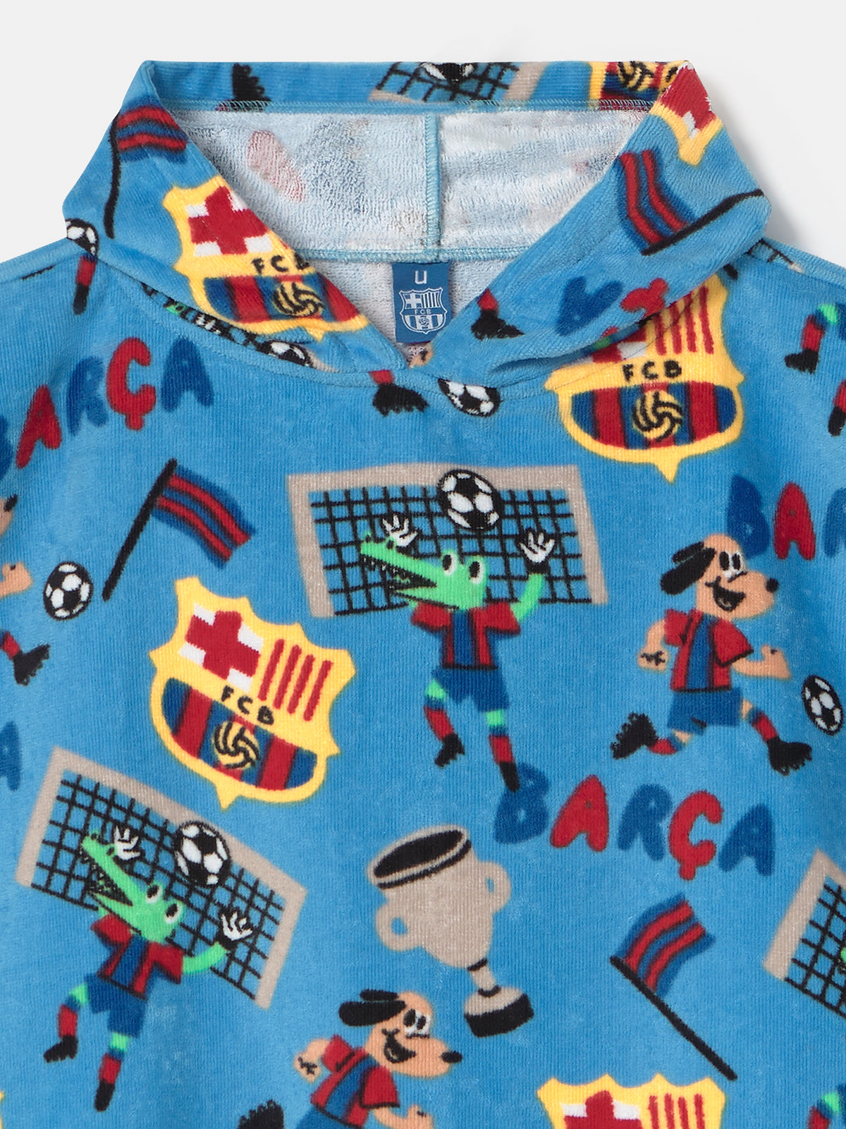 Poncho avec Capuche Bleu Squad Barça - Enfant