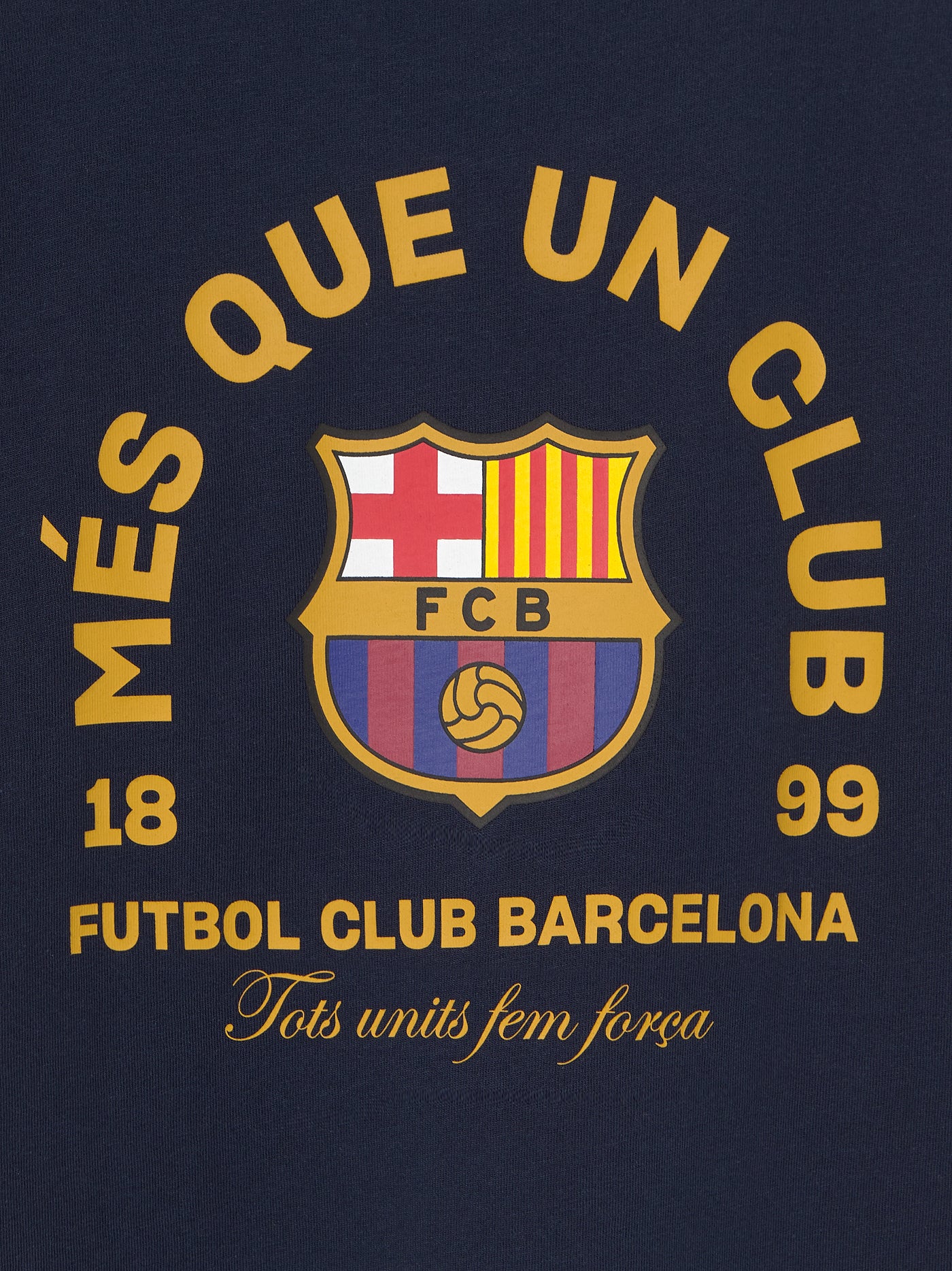 Camiseta Core Azul Marino "MÉS QUE UN CLUB"