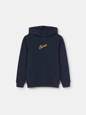 Hoodie Core Navy "MÉS QUE UN CLUB" - Junior