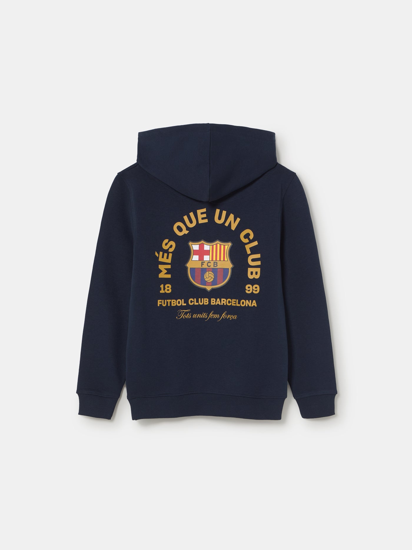 Dessuadora amb caputxa Core Blau Marí "MÉS QUE UN CLUB"