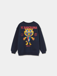 Pull bleu marine Cat Barça - Enfant