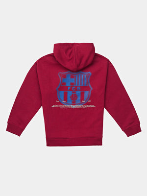 Hoodie Junior Red Core Barça