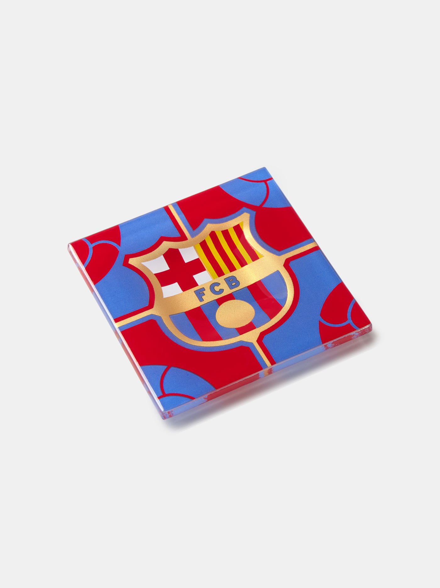 Magnet with FC Barcelona logo on a white background