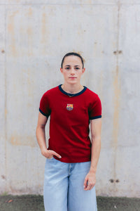 Camiseta roja Barça - Mujer