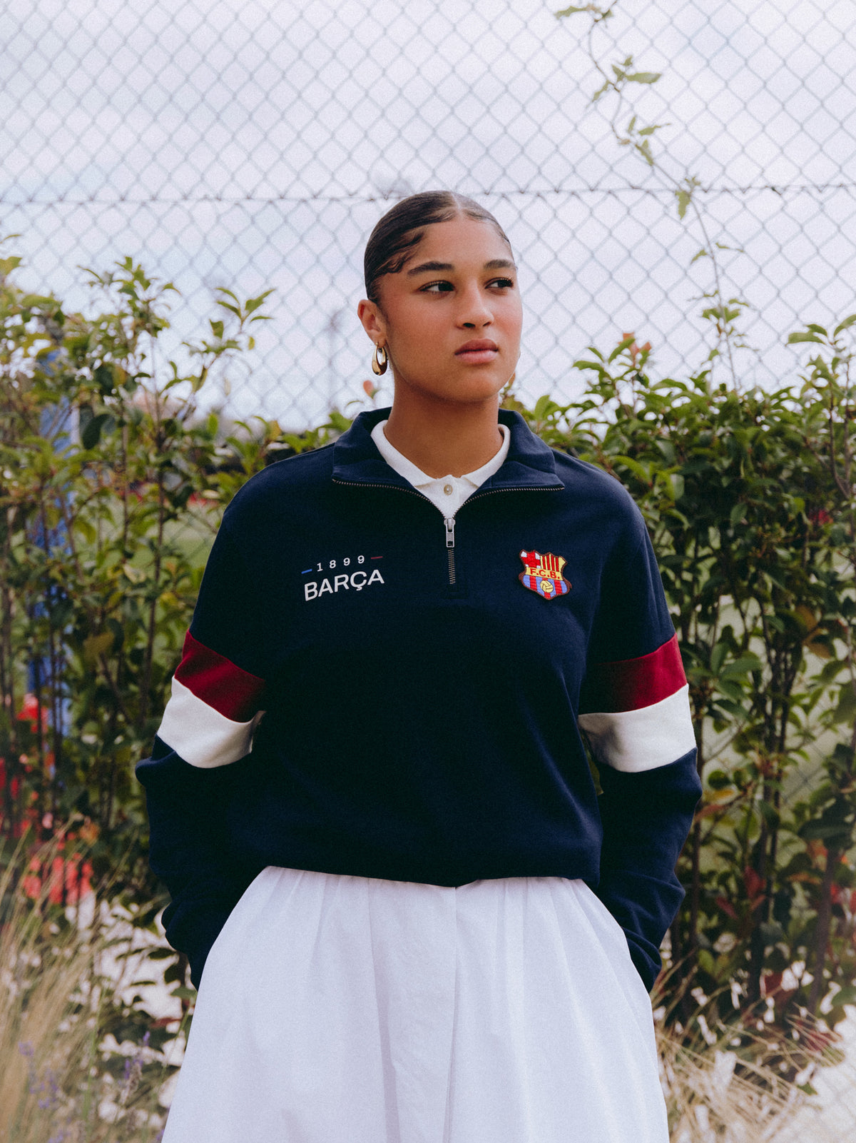 Sweat-shirt Rétro Bleu Marine 1899 – FC Barcelone