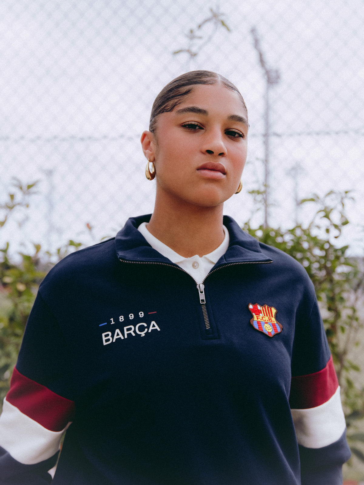 Sweat-shirt Rétro Bleu Marine 1899 – FC Barcelone