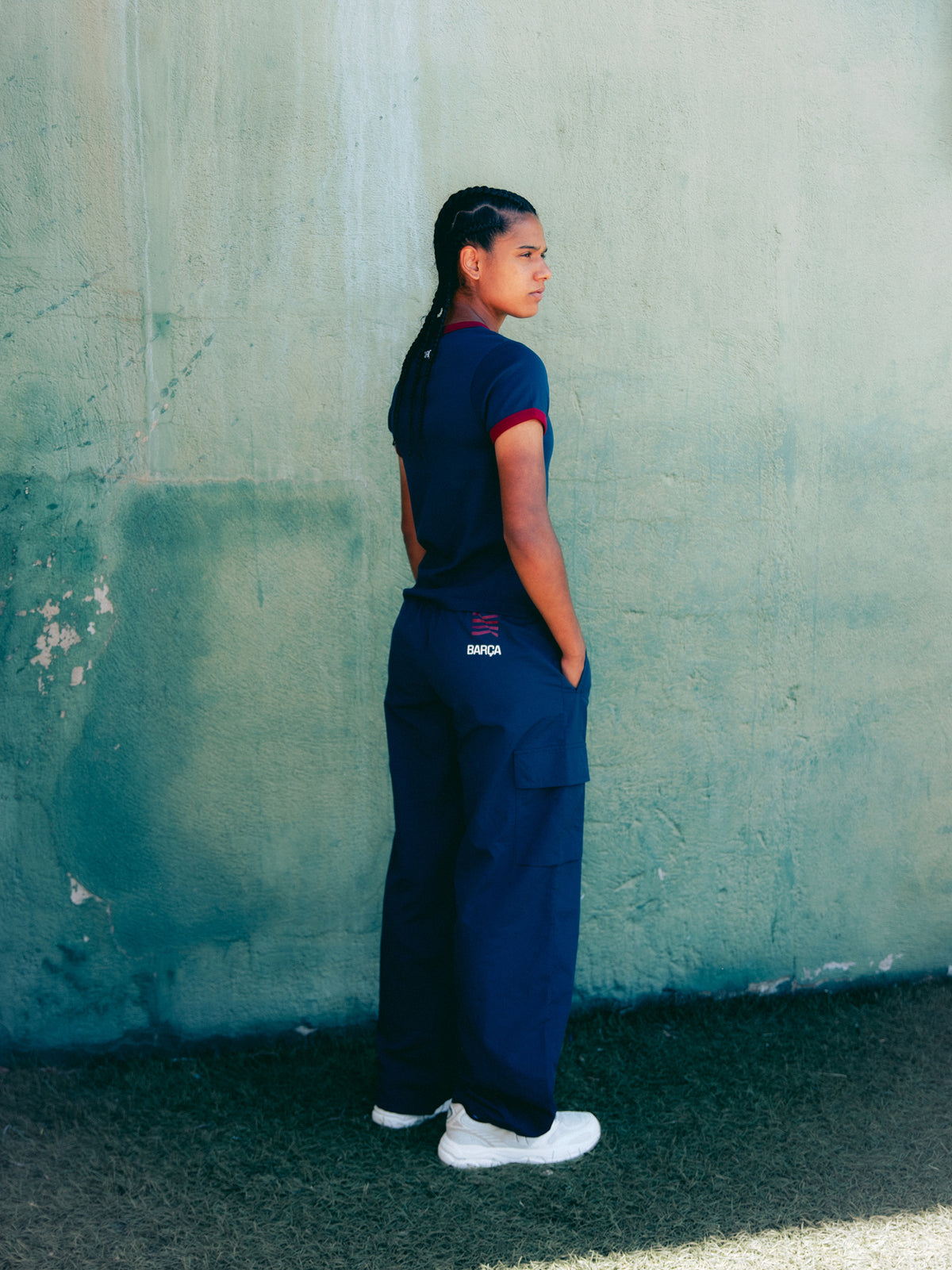 Camiseta Atemporal Azul Marino Barça - Mujer