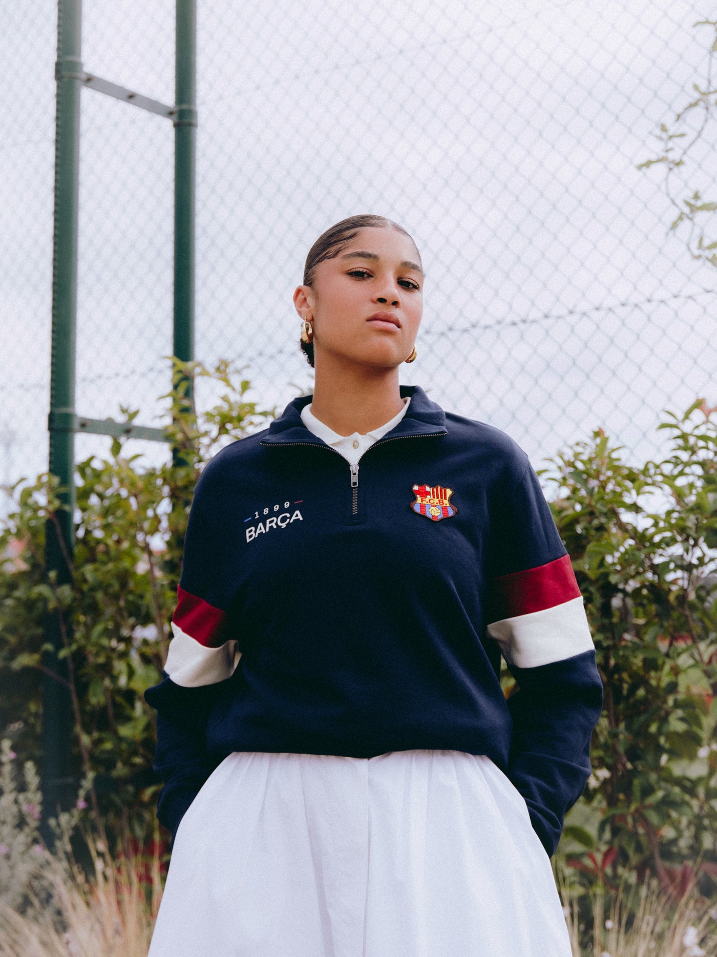 Sweat-shirt Rétro Bleu Marine 1899 – FC Barcelone