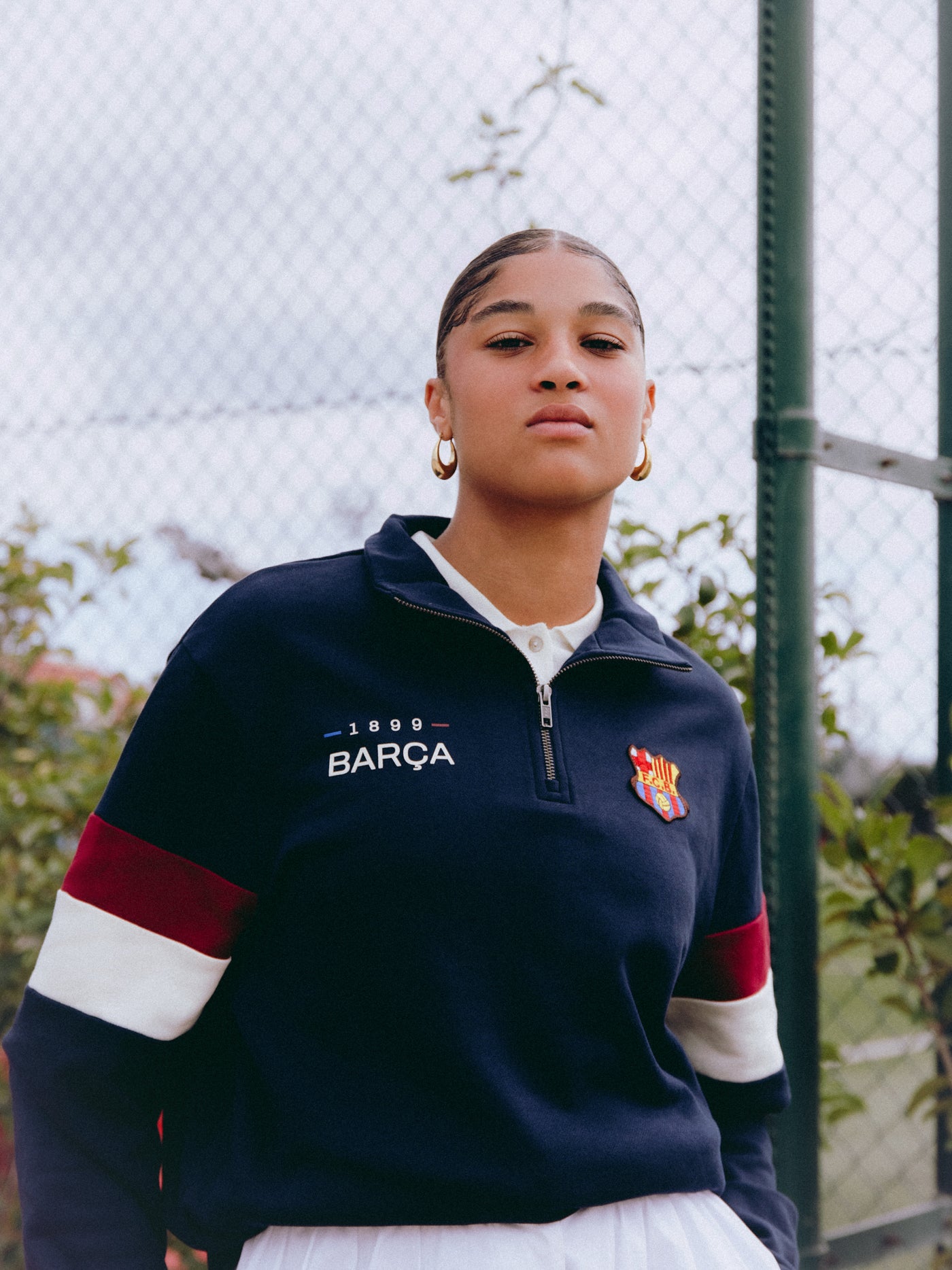 Sweat-shirt Rétro Bleu Marine 1899 – FC Barcelone