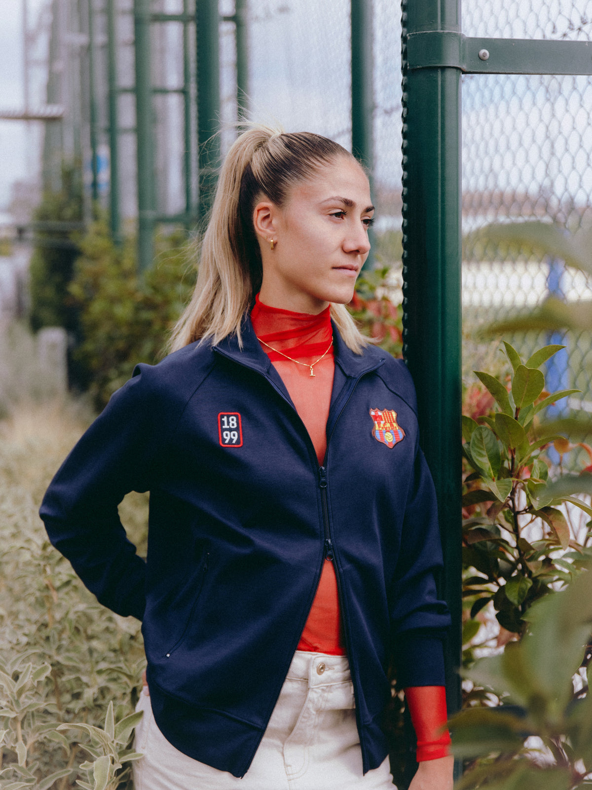 Light Jacket Retro 1899 Navy Fleece Barça