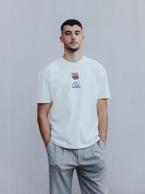 T-shirt Ecru Fan Club Barça