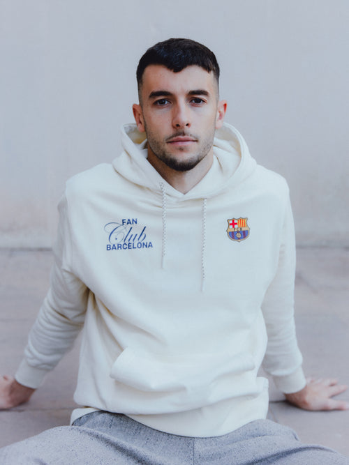 Hoodie Ecru Fan Club Barça