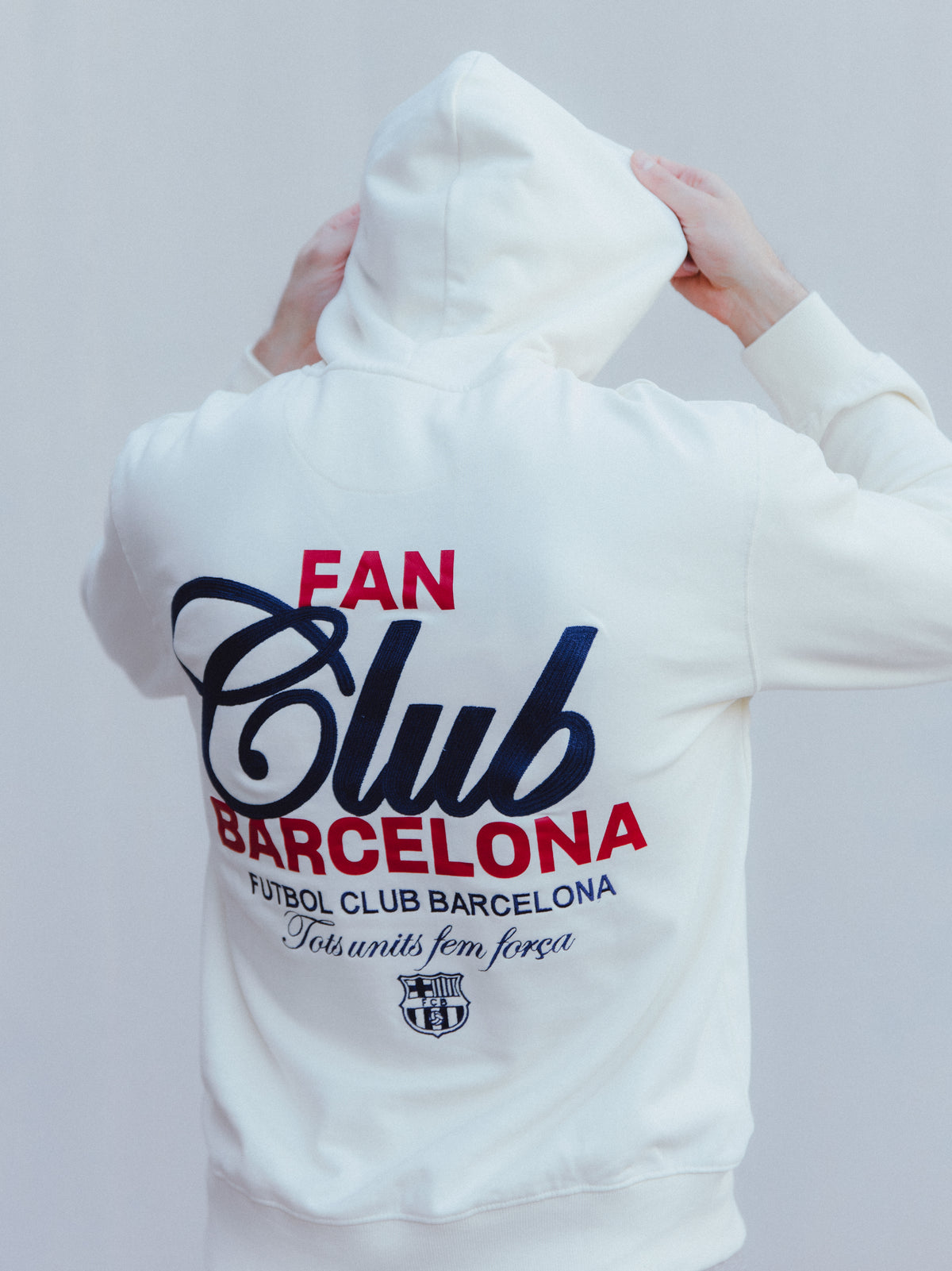 Sweat à Capuche Écru Fan Club Barça