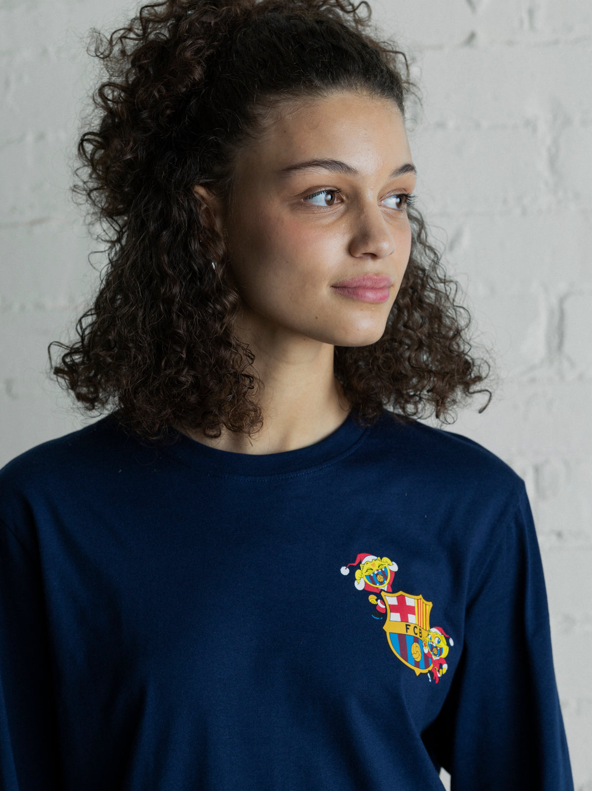 Pyjama de Noël Adulte unisexe bleu marine FC Barcelone