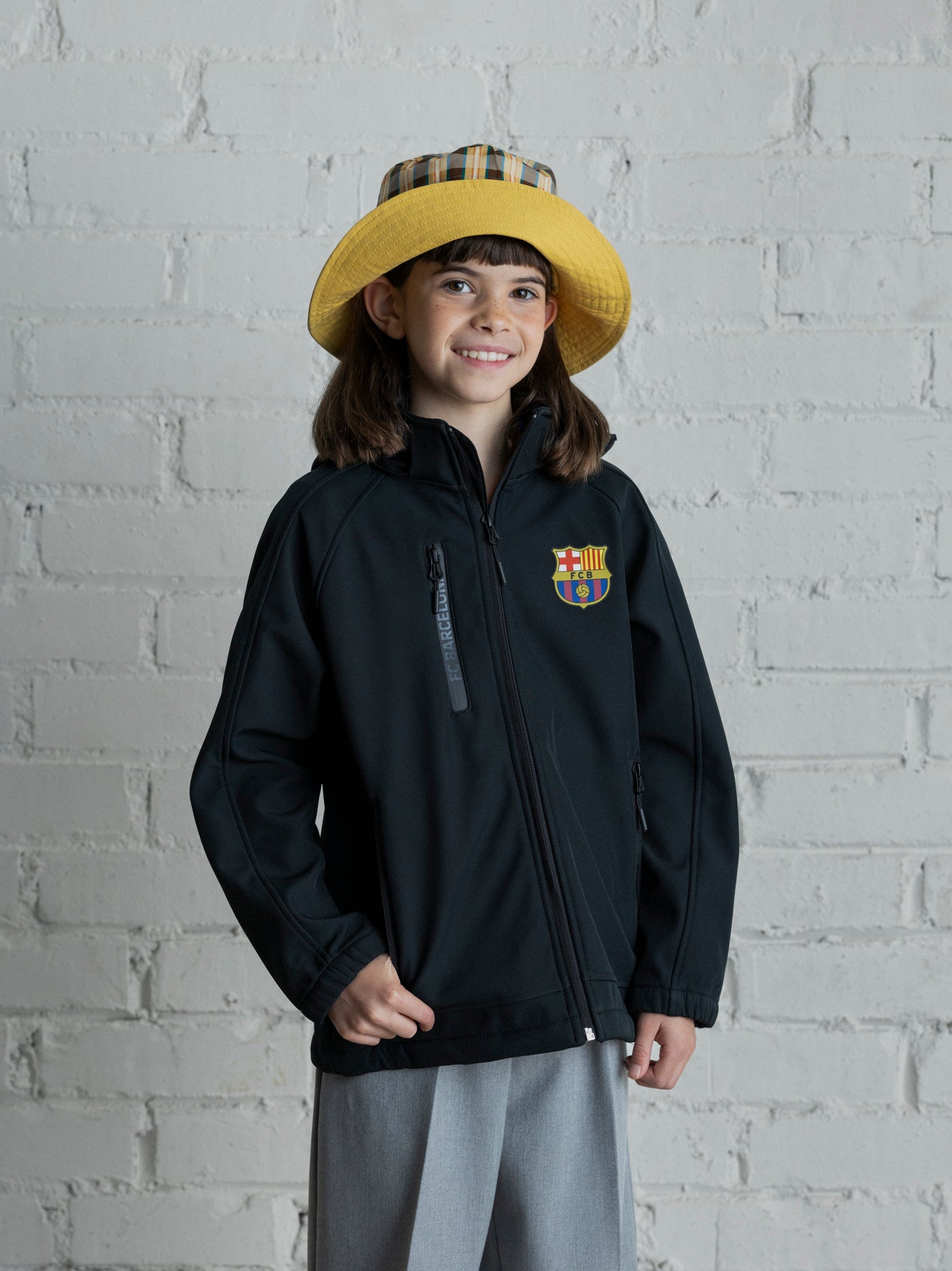Veste Softshell à capuche FC Barcelone - Junior