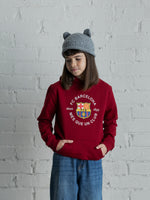 Sweat à Capuche Rouge avec Emblème Barça - Junior
