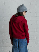 Sweat à Capuche Rouge avec Emblème Barça - Junior