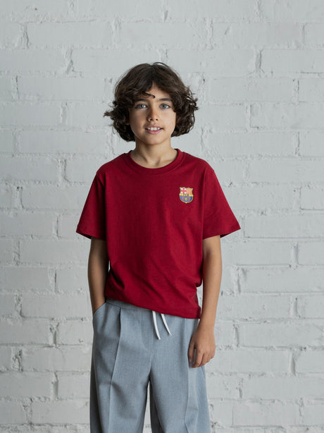Camiseta roja escudo Barça - Junior