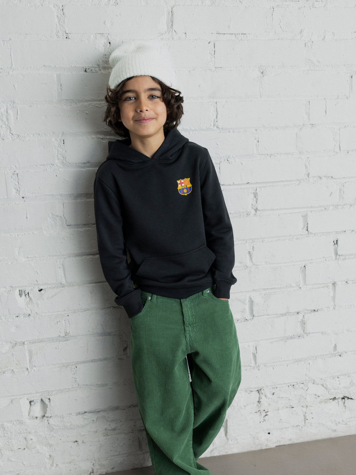 Sweat Barça trencadís noir - Junior