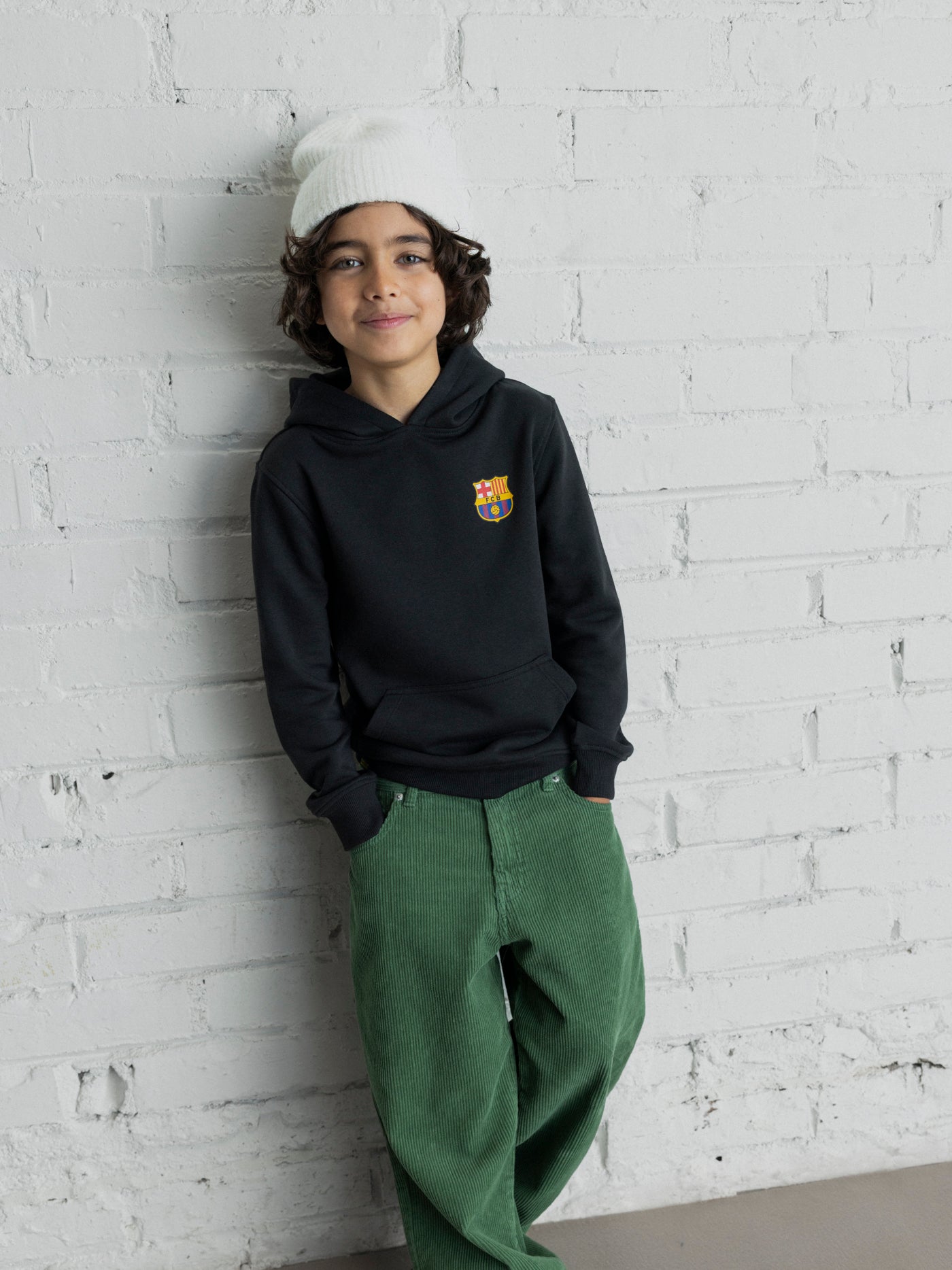 Hoodie black trencadis Barça - Junior