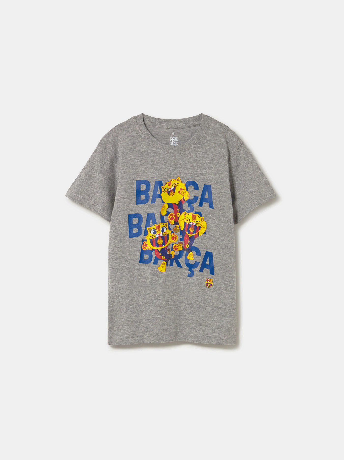 Camiseta con diseño BARÇA y Mascota CAT CULER- Niño/a