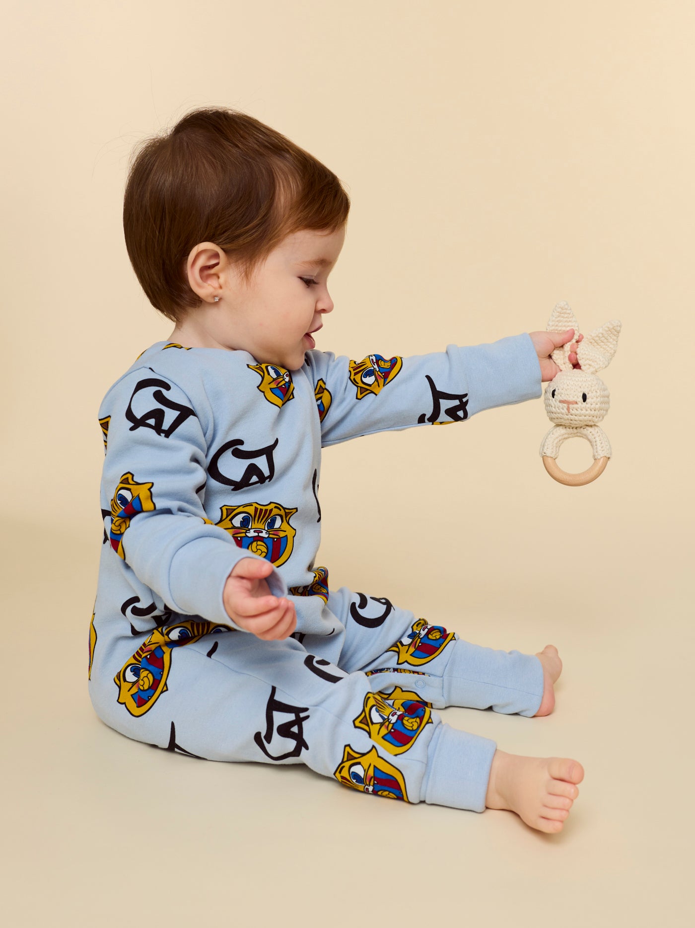 Pijama azul bebé Cat Barça