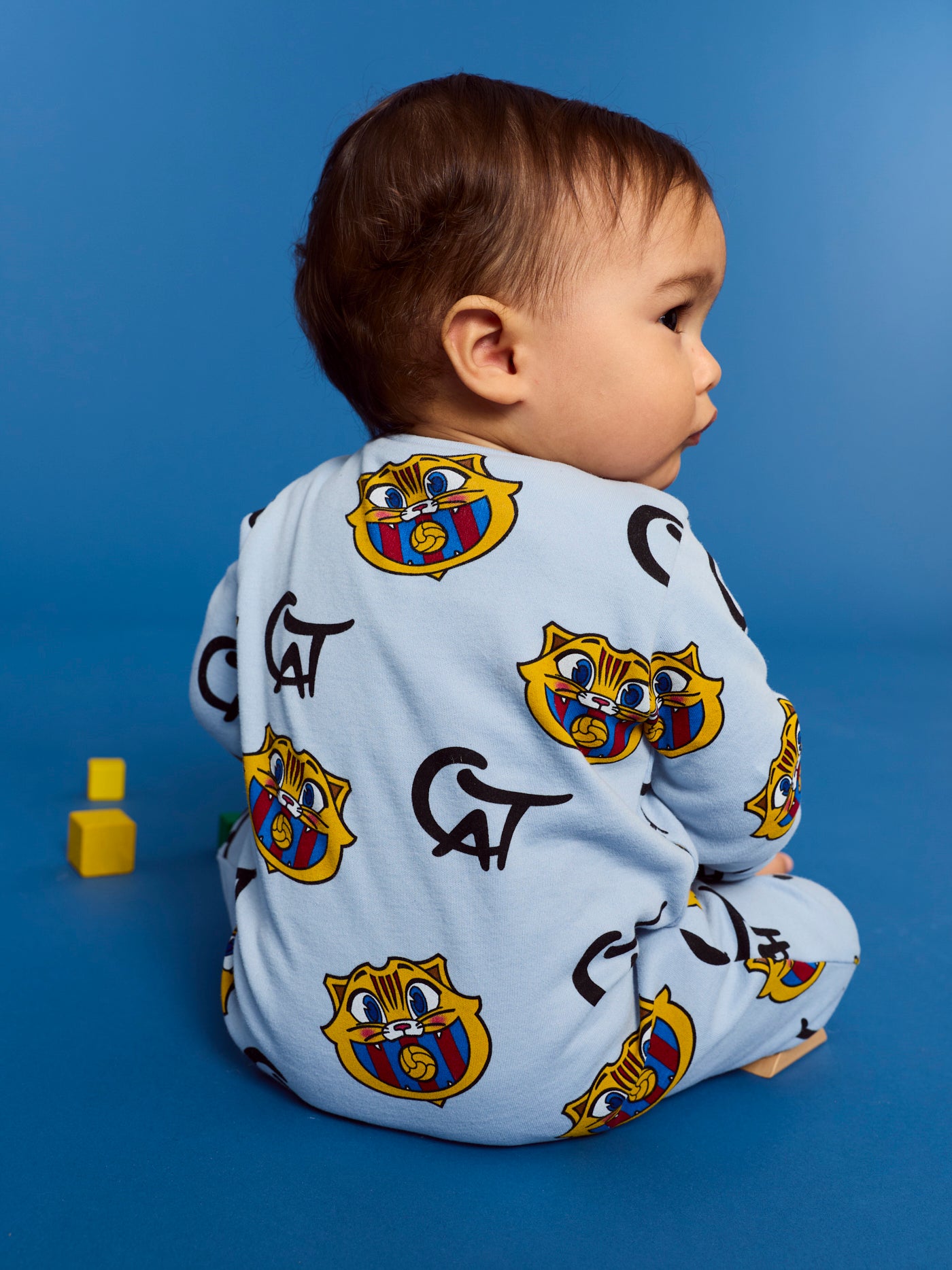 Pijama azul bebé Cat Barça