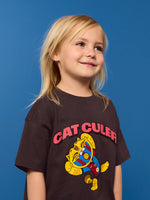 T-shirt Black Little Kids Cat Barça