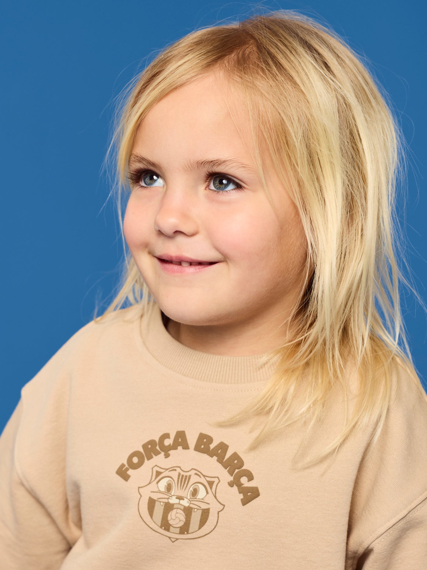 Sudadera beige niño/a Cat Barça