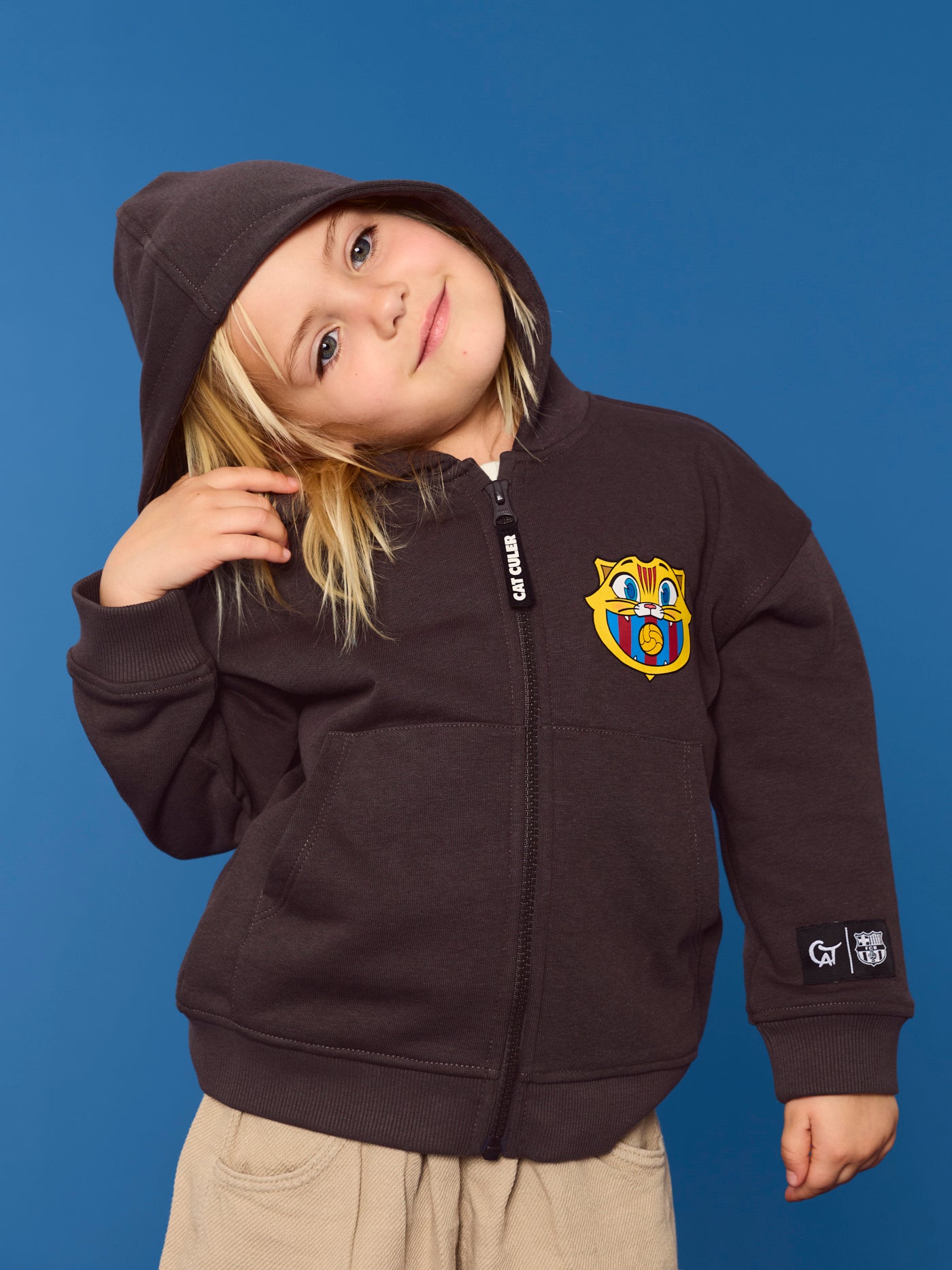 Black Kids Barça Cat Zip Hoodie | FC Barcelona – Barça Official Store
