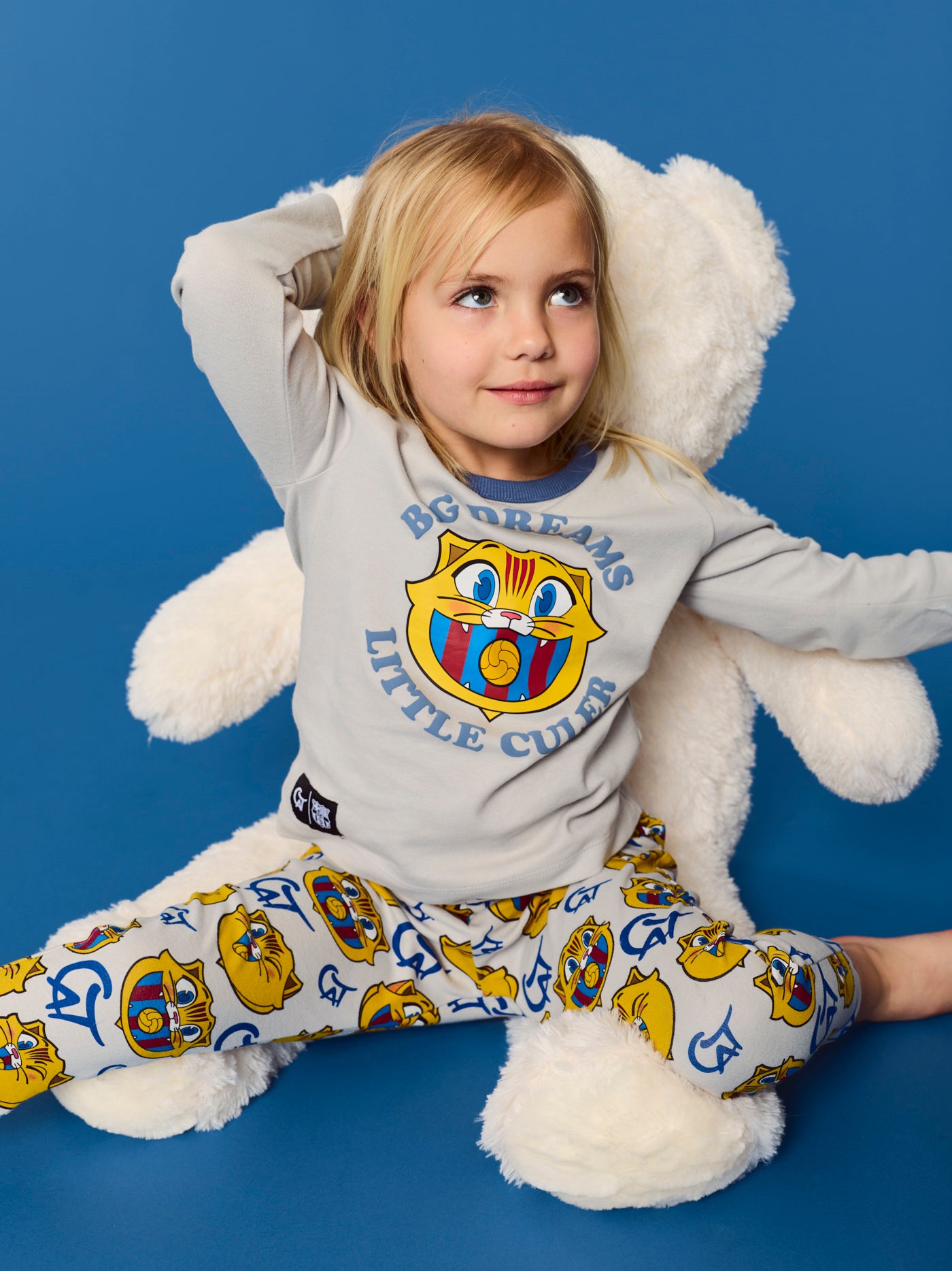 Pijama gris niño/a Cat Barça