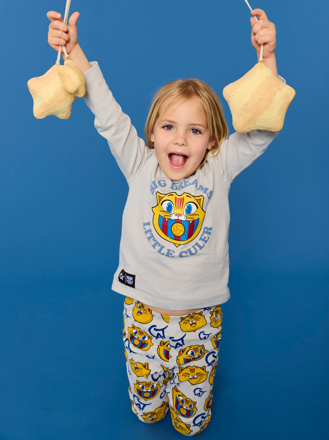 Pijama gris niño/a Cat Barça