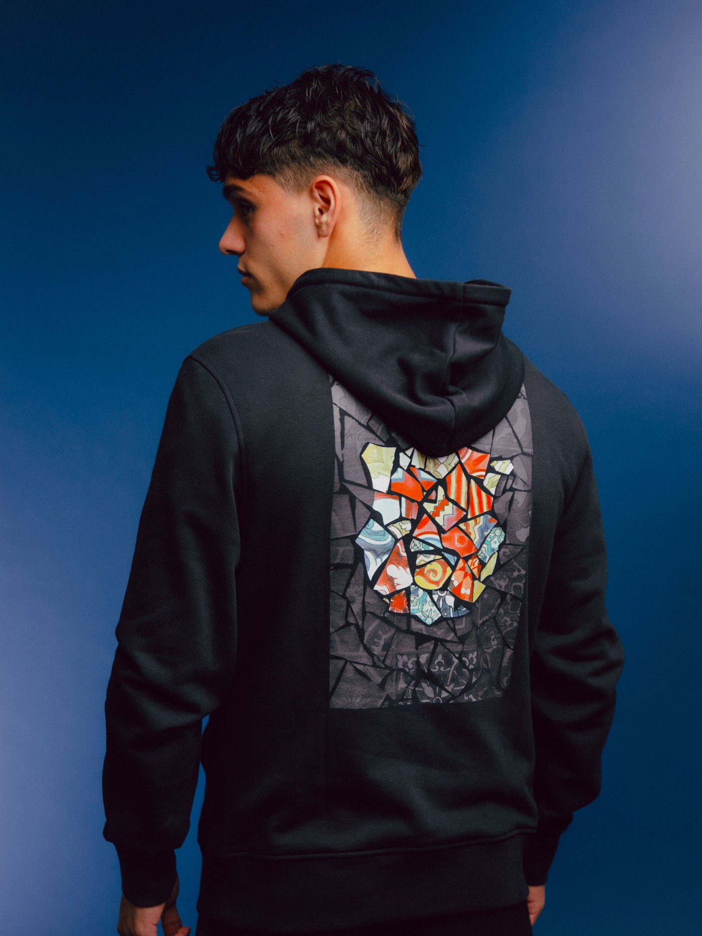 Sudadera negra trencadís Barça