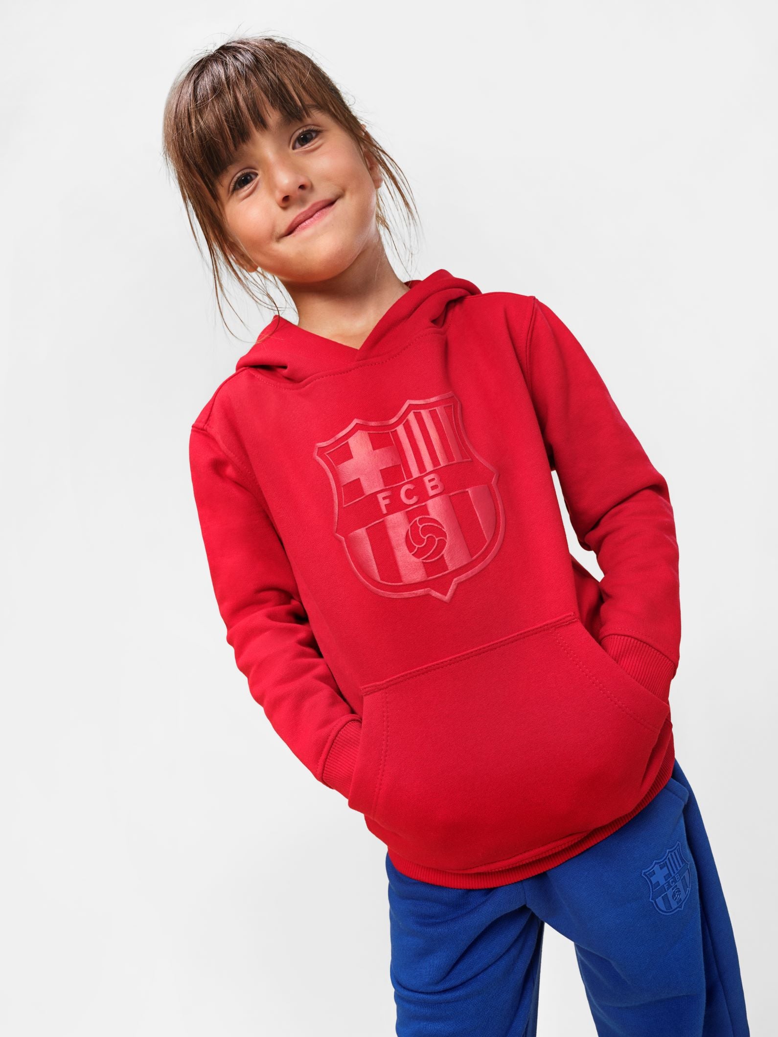 Sudadera escudo grana Barça - Junior