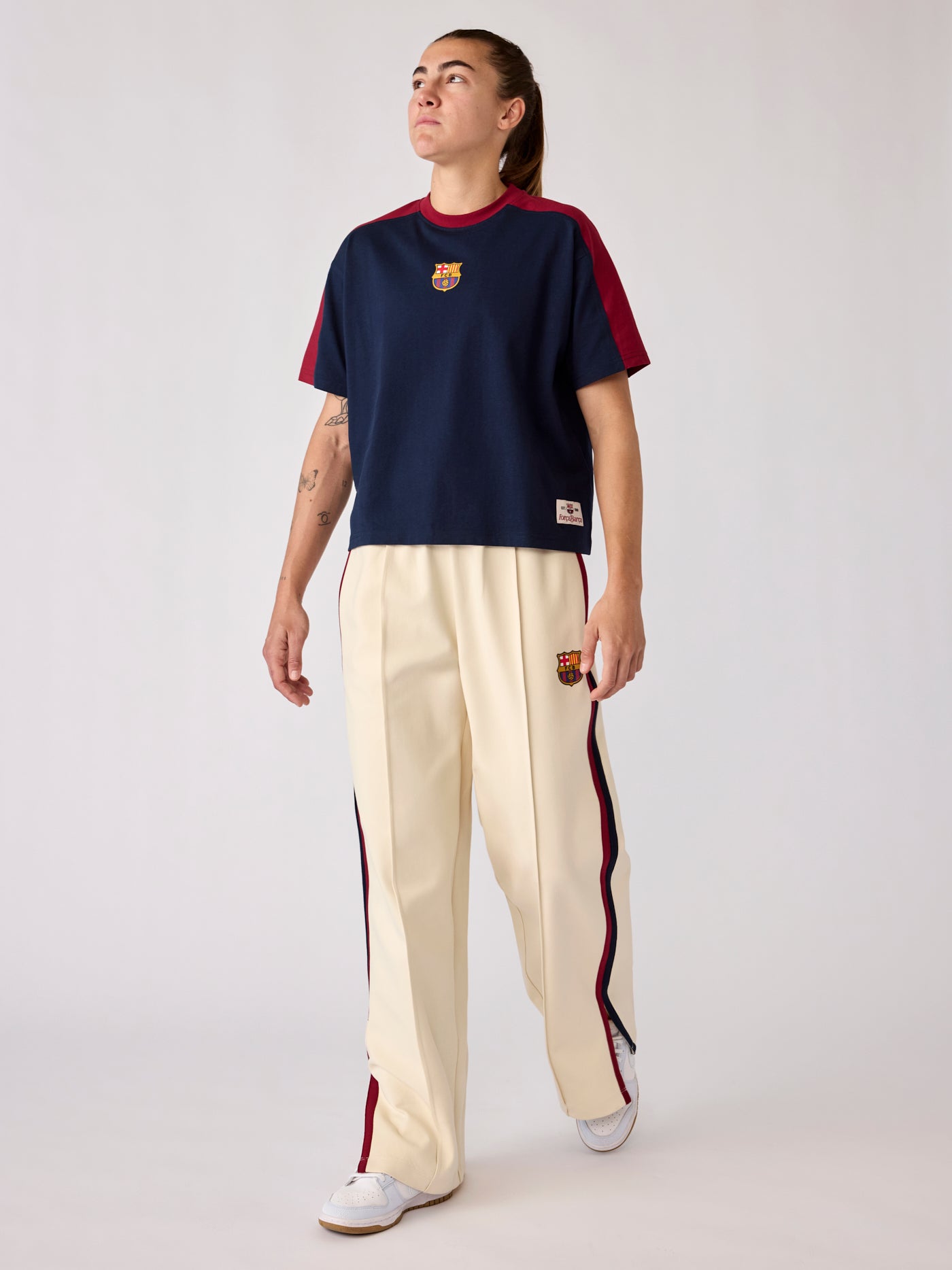 Pantalon Core Barça écru pour femme