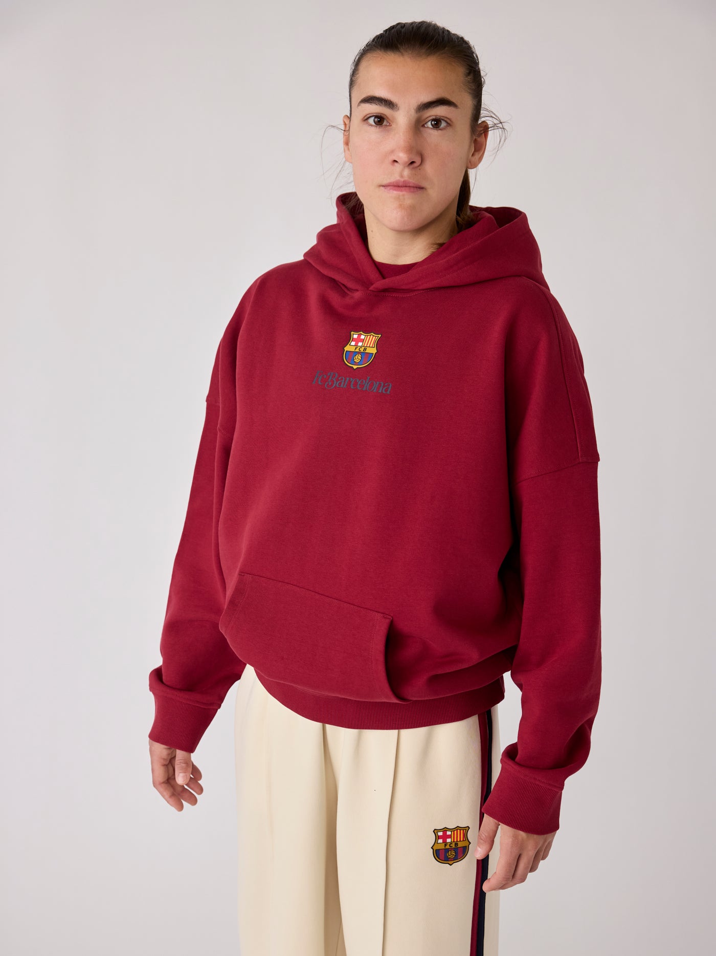 Sudadera con Capucha Mujer Roja Core Barça