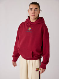 Hoodie Women Red Core Barça