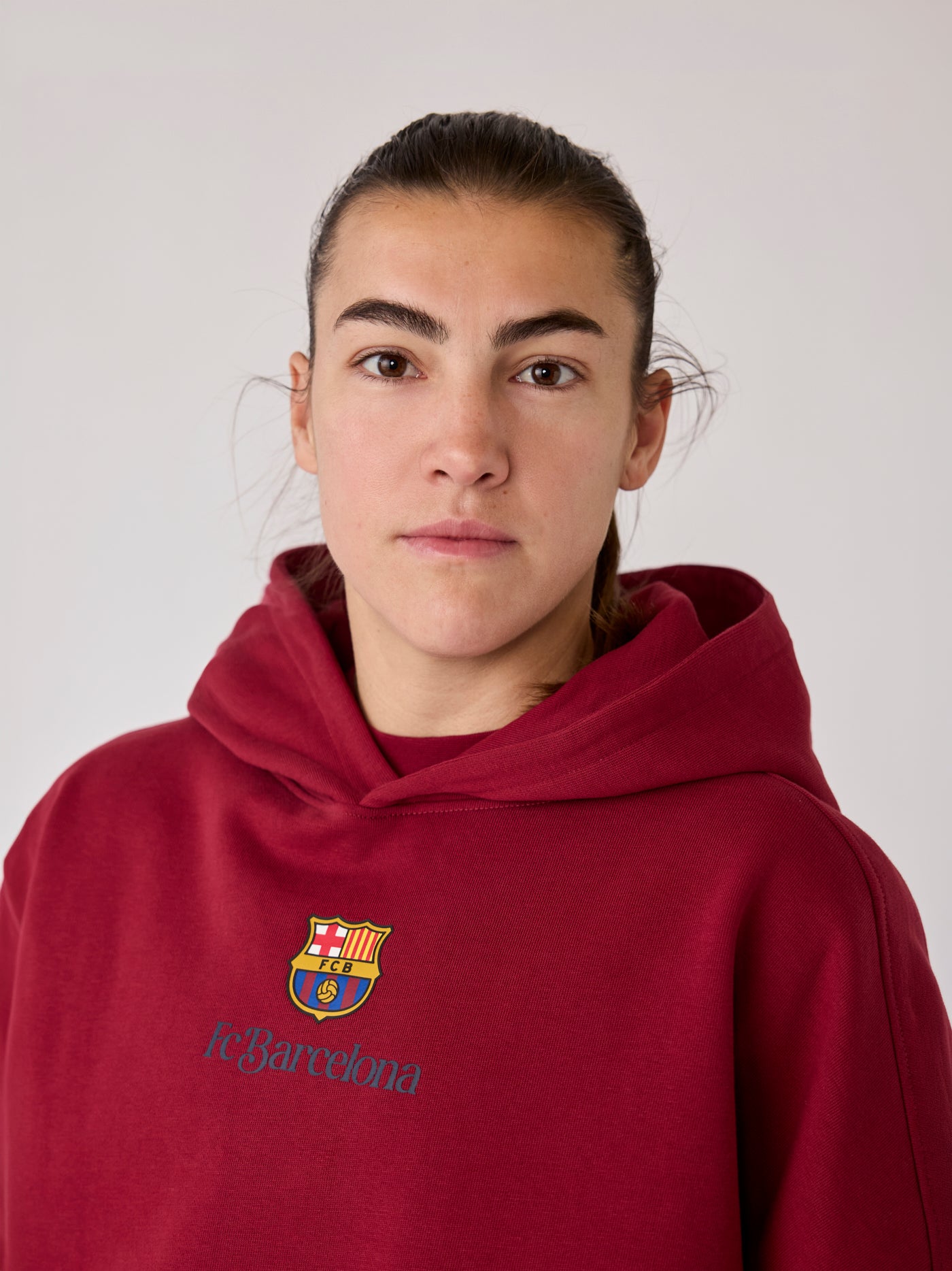 Sudadera con Capucha Mujer Roja Core Barça