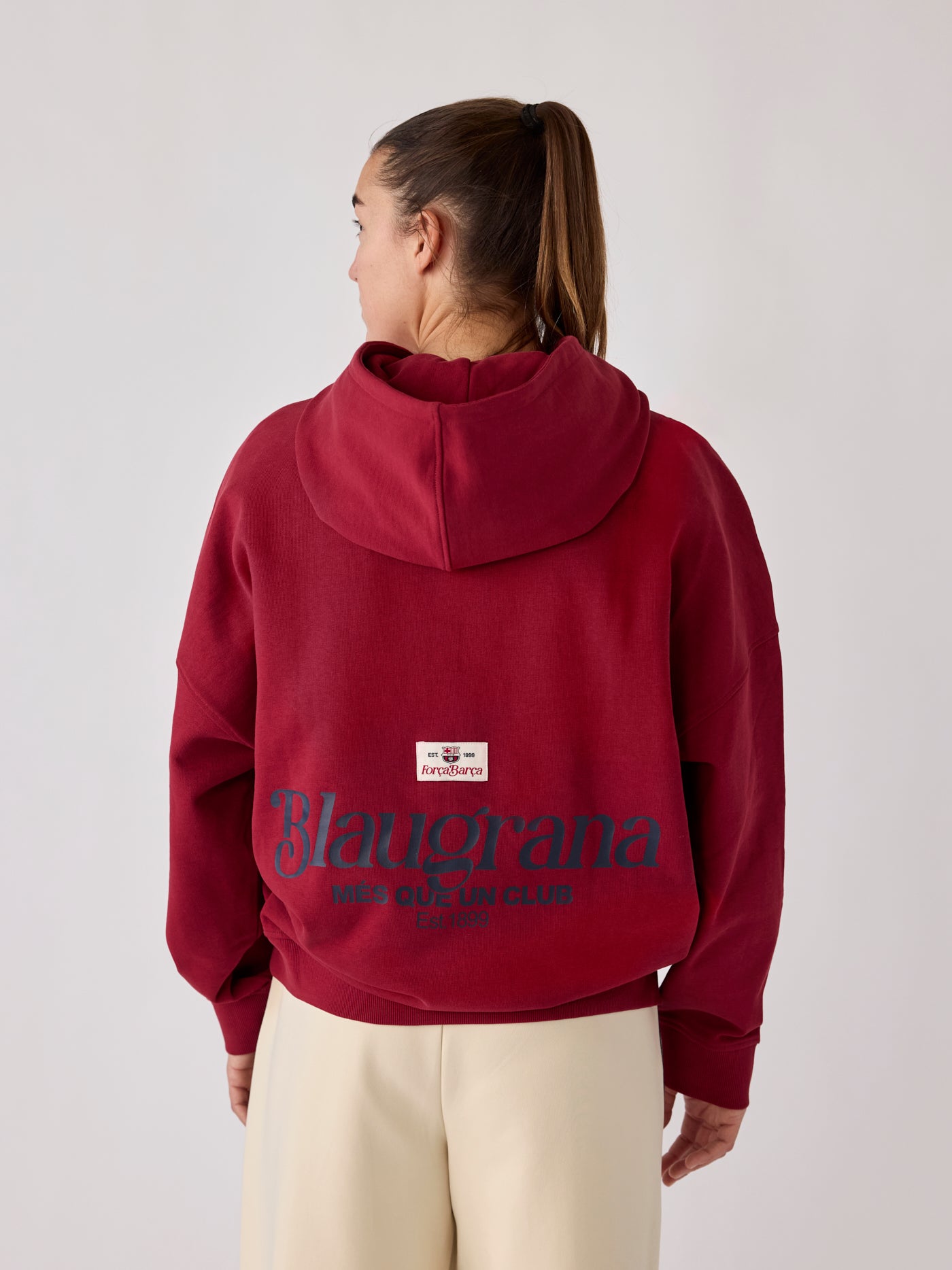 Sudadera con Capucha Mujer Roja Core Barça