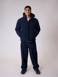 Chaqueta acolchada azul marino Core Barça