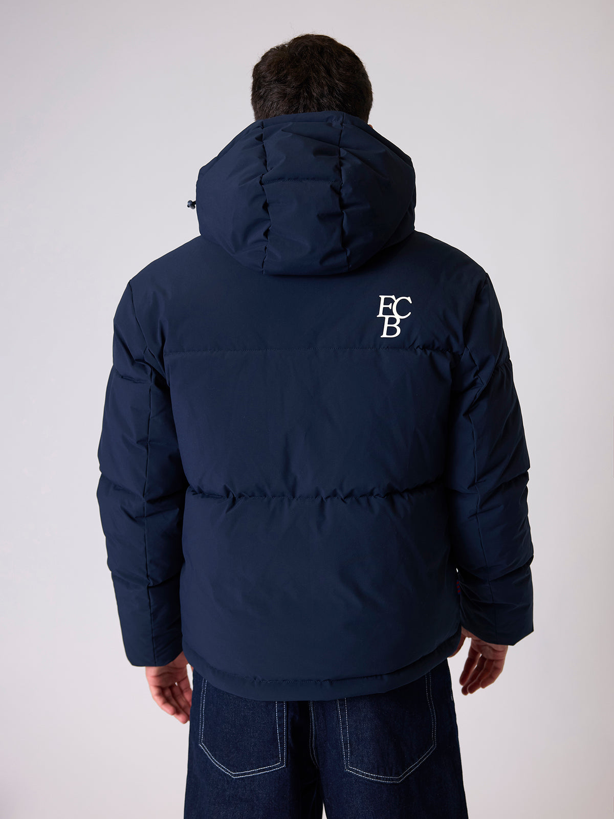 Chaqueta acolchada azul marino Core Barça