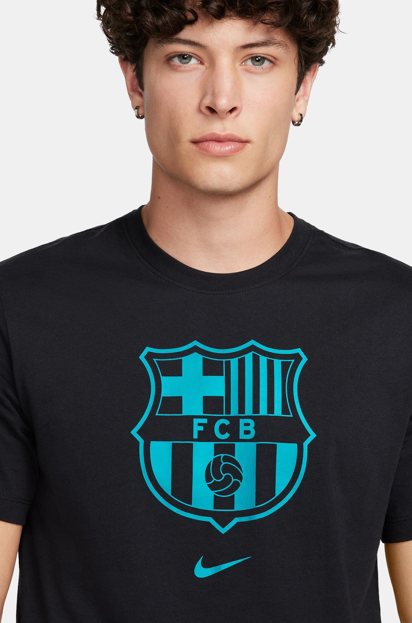 T-shirt black team crest Barça Nike