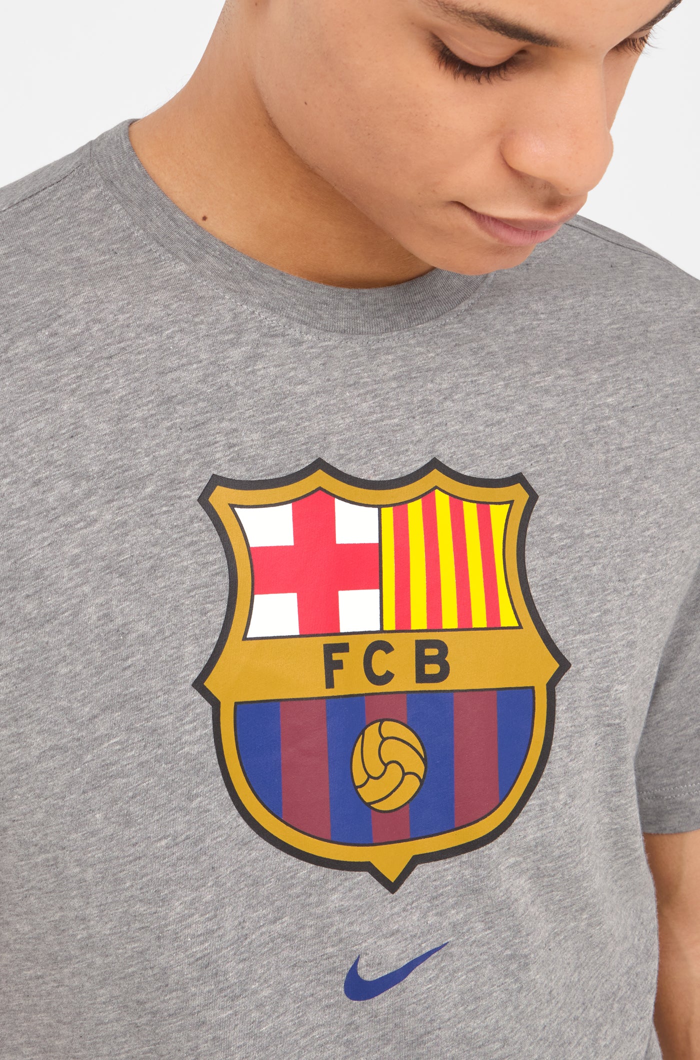 T-shirt gris écusson Barça Nike
