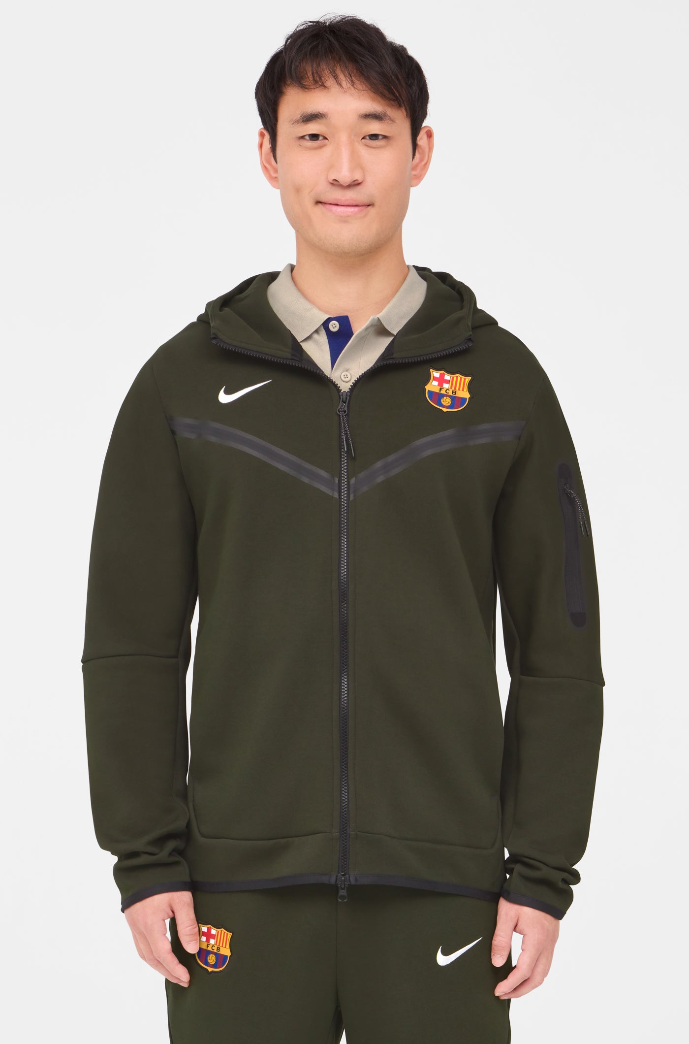 Nike Football FC Barcelona track jacket in black | ASOS