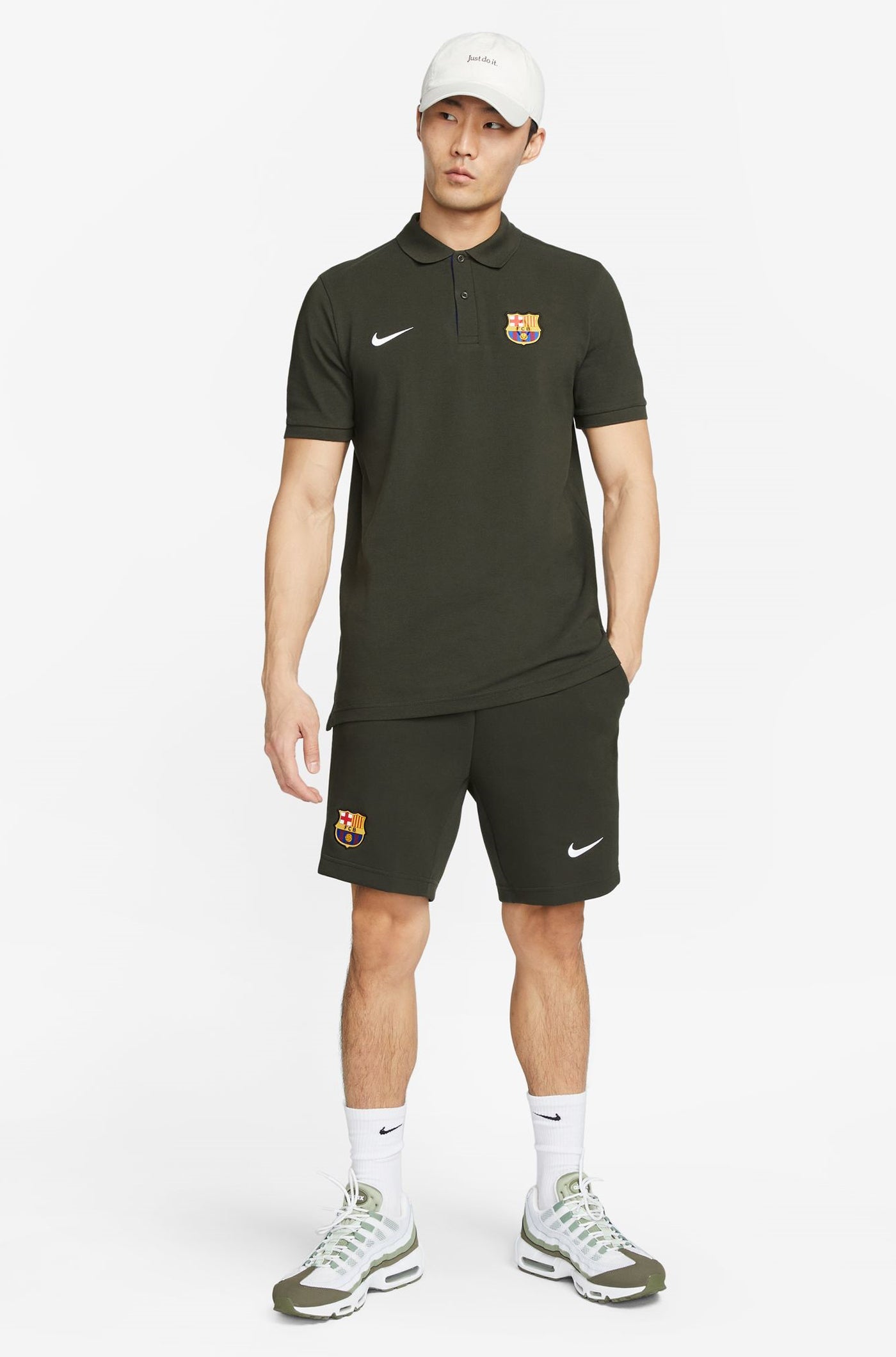 Grün Shorts Barça Nike